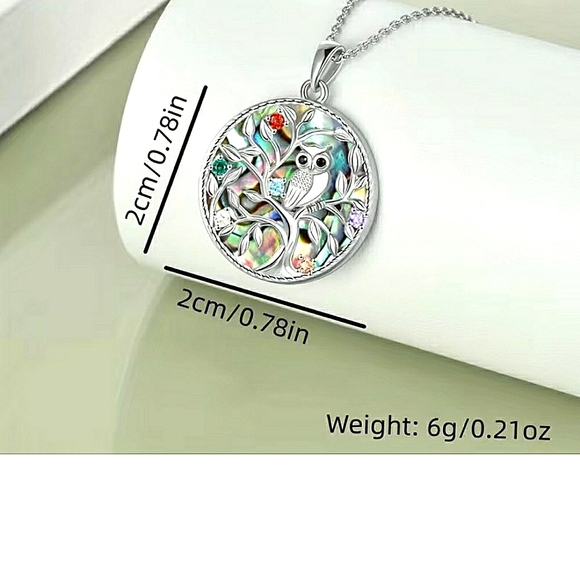 Fashion Jewelry Silvertone Owl/Tree of Life Pendant Necklace, NWOT - Picture 2 of 4
